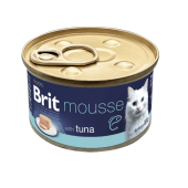 Мокра храна за котки Brit Premium by Nature Cat Mousse - мус с риба тон, 85 г
